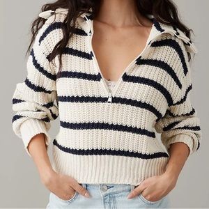 AE Quarter-Zip Collared Sweater